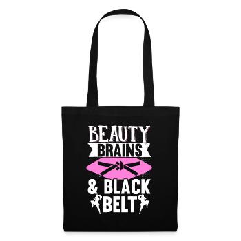Karate Black Belt Gi Uniform Women - Stoffbeutel - Schwarz - Vorne