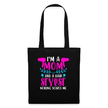 Coiffeuse Coiffeuse Maman - Sac en tissu - noir - Devant