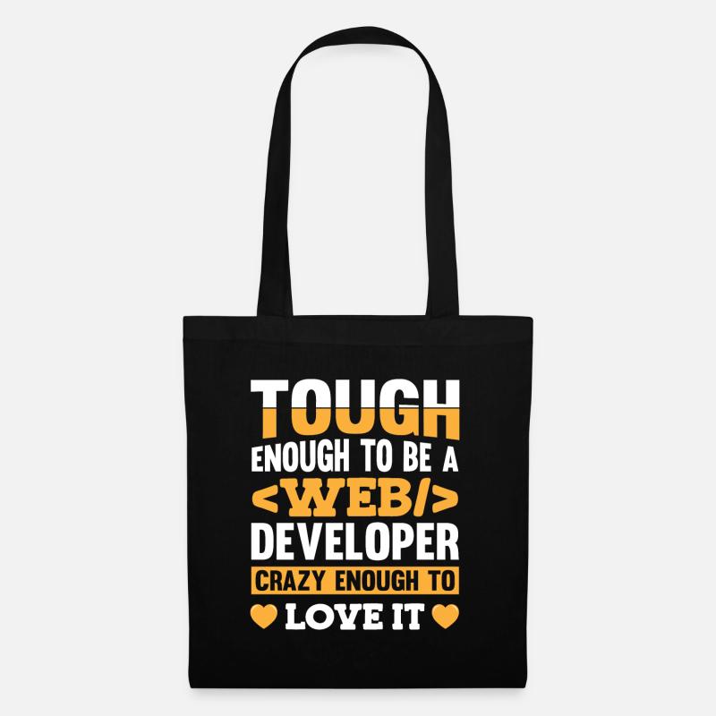 Web Entwickler Webdeveloper Web-Entwickler - Stoffbeutel - Schwarz