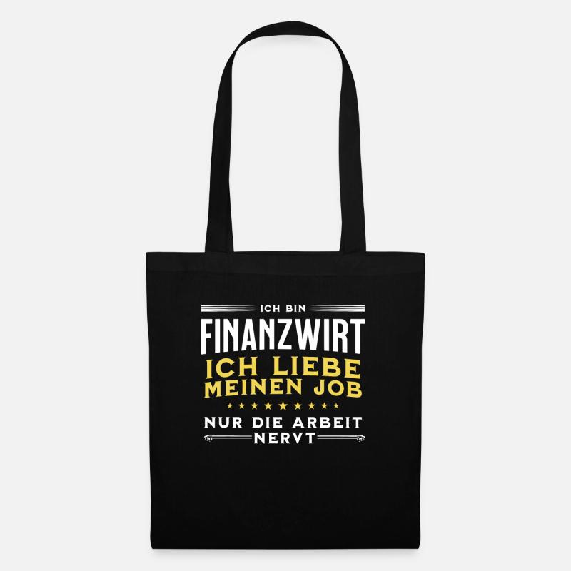 Finanzbeamter Finanzmanager Geld Job Arbeit - Stoffbeutel - Schwarz