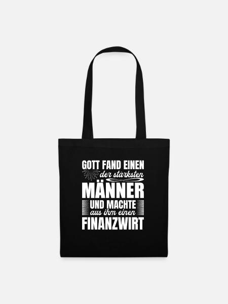 Finanzbeamter Finanzmanager Geld Job Arbeit - Stoffbeutel - Schwarz