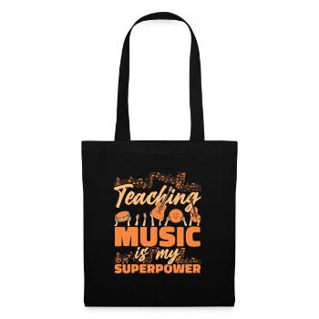 Professeur de musique Professeur de musique - Sac en tissu - noir - Devant