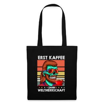 Vokuhila Sonnenbrille Kaffee - Stoffbeutel - Schwarz - Vorne