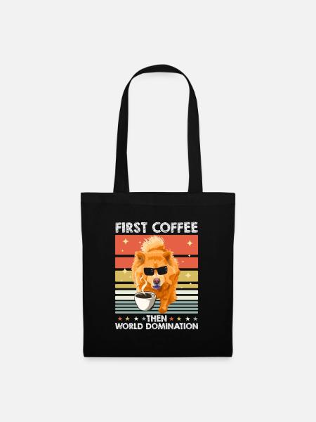 Chow Chow Sonnenbrille Kaffee - Stoffbeutel - Schwarz