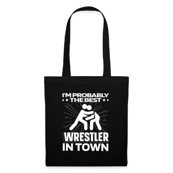 Lutteur Funny - Sac en tissu - noir - Devant