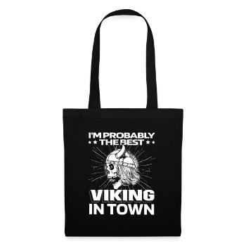Viking Skull - Tote Bag - black - Front