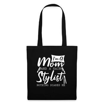 Coiffeuse Coiffeuse Maman - Sac en tissu - noir - Devant