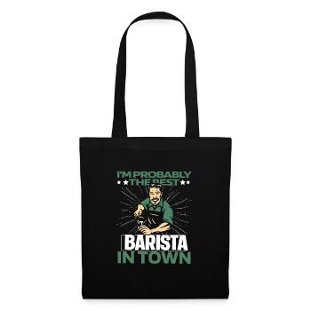 Barista Café Drôle - Sac en tissu - noir - Devant