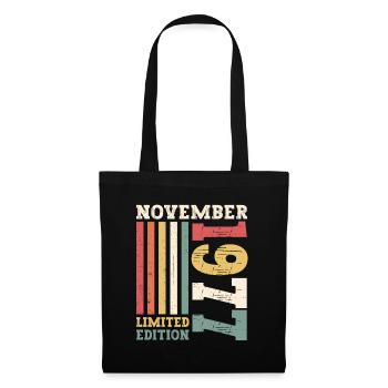 Original novembre 1977 Cadeau du 45e anniversaire - Sac en tissu - noir - Devant