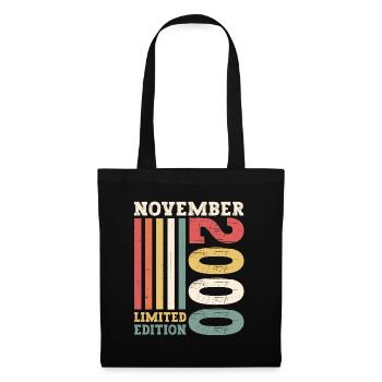 Original novembre 2000 Cadeau du 22e anniversaire - Sac en tissu - noir - Devant