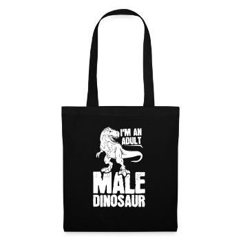 Dinosaure Dinosaure adulte - Sac en tissu - noir - Devant
