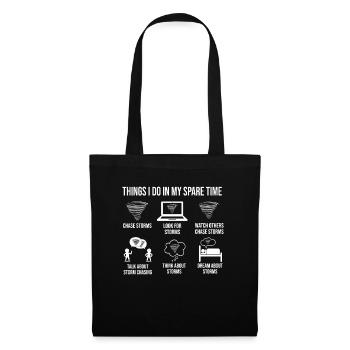 Storm Chasman Tornado Humor Gift - Tote Bag - black - Front