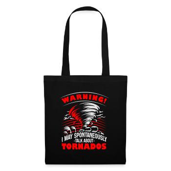 Attention Peut Parler De Tornades Humour - Sac en tissu - noir - Devant