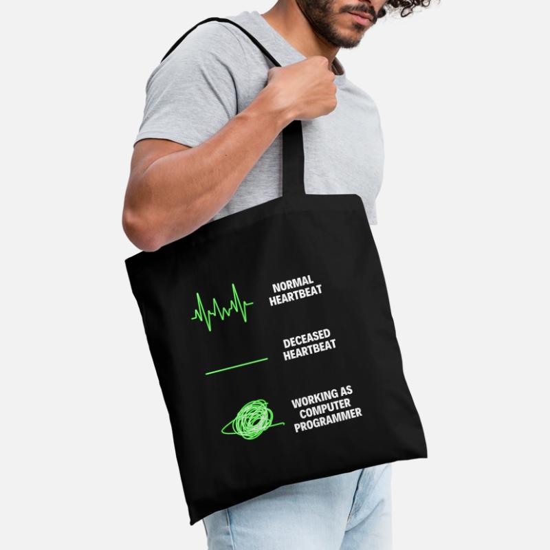 Programmeur informatique Programmeur informatique Travailleurs de la programmation informatique Sac en tissu