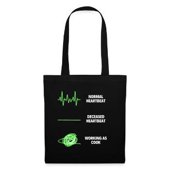 Cuisinier Ouvrier Drôle Cuisinier Amoureux de la cuisine - Sac en tissu - noir - Devant