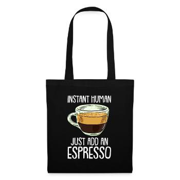Café Espresso Drôle - Sac en tissu - noir - Devant