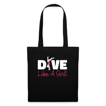 Diving Diver Girls - Tote Bag - black - Front