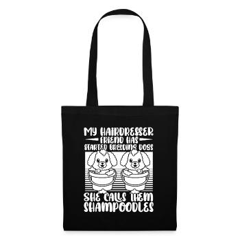 Coiffeur Coiffeur Chiens - Sac en tissu - noir - Devant