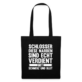Schmied Metallbauer Schlosser - Stoffbeutel - Schwarz - Vorne
