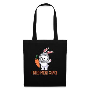 Rabbit Rabbit Astronaut J’ai besoin de plus d’espace - Sac en tissu - noir - Devant