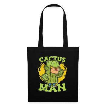 Jardin de cactus - Sac en tissu - noir - Devant