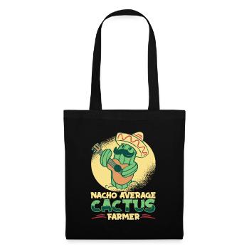 Jardin de cactus - Sac en tissu - noir - Devant