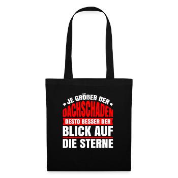 Schwarzer Humor Ironie - Stoffbeutel - Schwarz - Vorne
