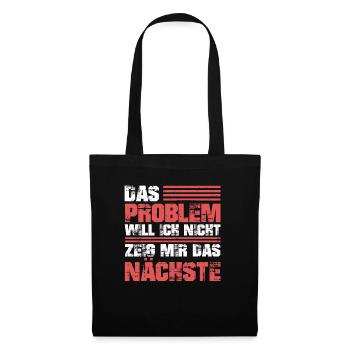 Schwarzer Humor Ironie - Stoffbeutel - Schwarz - Vorne