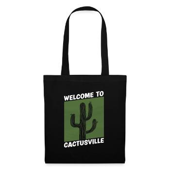 Jardin de cactus - Sac en tissu - noir - Devant