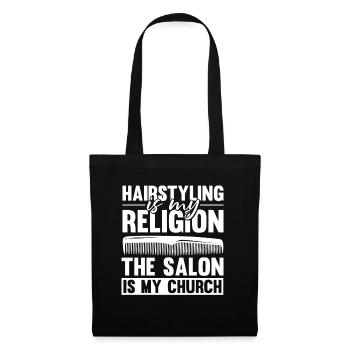 Friseur Hairstylist Friseur - Stoffbeutel - Schwarz - Vorne
