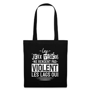 Les Jeux Vidéo Ne Rendent Pas Violent Cadeau Gamer - Sac en tissu - noir - Devant