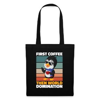 Pinguin Kaffee - Stoffbeutel - Schwarz - Vorne