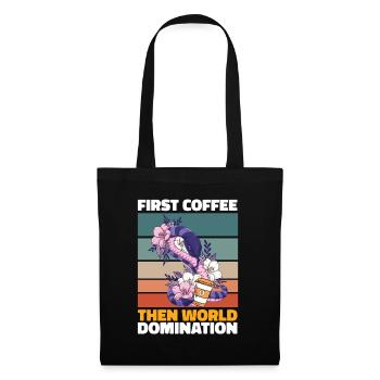 Schlange Kaffee - Stoffbeutel - Schwarz - Vorne