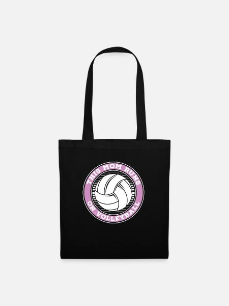 Volleyball Volleyballer Volleyball Mama - Stoffbeutel - Schwarz