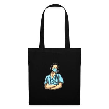 Infirmier - Sac en tissu - noir - Devant