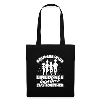 Line Dance Paar - Stoffbeutel - Schwarz - Vorne