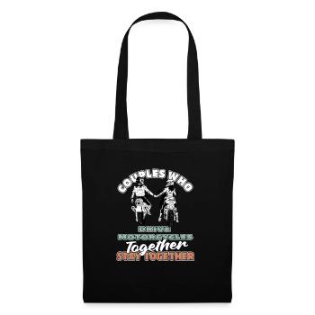 Moto Motard Paire de motos - Sac en tissu - noir - Devant