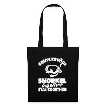 Snorkeling Couple - Tote Bag - black - Front