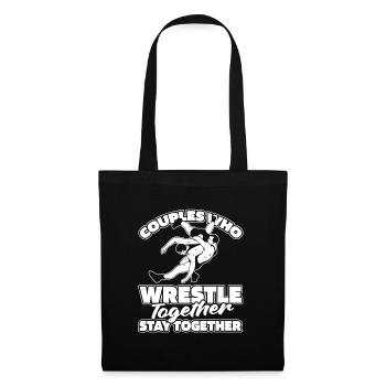 Wrestling Wrestler Couple - Tote Bag - black - Front