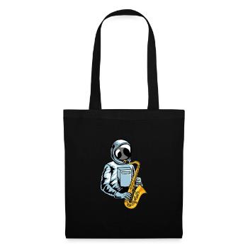 Saxophone Saxophone Astronaute - Sac en tissu - noir - Devant