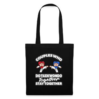 Paire de Taekwondo - Sac en tissu - noir - Devant