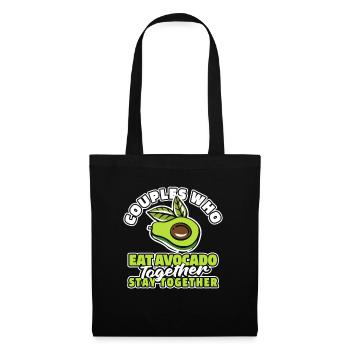 Paire d’avocats - Sac en tissu - noir - Devant