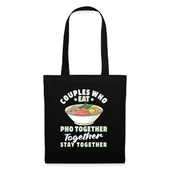 Paire de bols Pho - Sac en tissu - noir - Devant