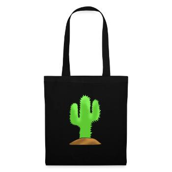 Jardin de cactus - Sac en tissu - noir - Devant