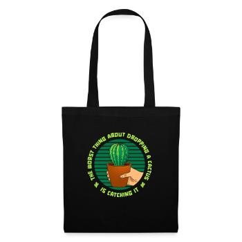 Jardin de cactus - Sac en tissu - noir - Devant
