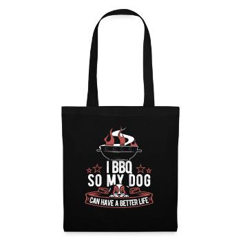 Chien de cricket Bbq - Sac en tissu - noir - Devant