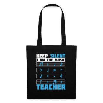 Professeur de musique Professeur de musique Partitions - Sac en tissu - noir - Devant