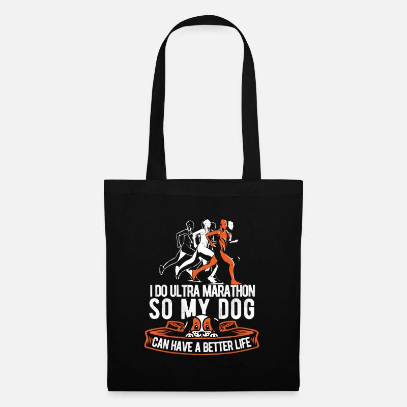 Ultramarathon Hund - Stoffbeutel - Schwarz