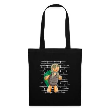 Écharpe de lunettes de soleil Tortue - Sac en tissu - noir - Devant