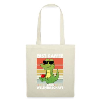 Krokodil Alligator Kaffee-Sonnenbrille - Stoffbeutel - Natur - Vorne